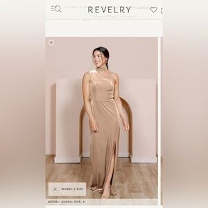 *UNALTERED Margot Velvet Bridesmaid Dress - Gold Champagne 623